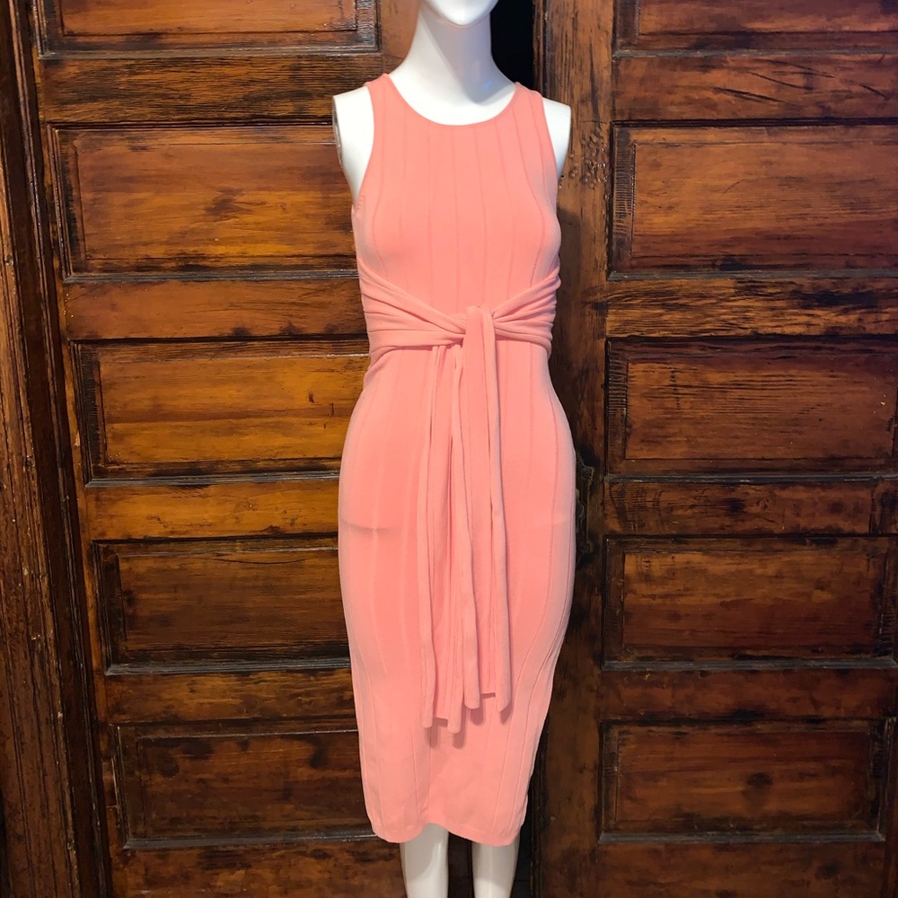 Peach knot dress